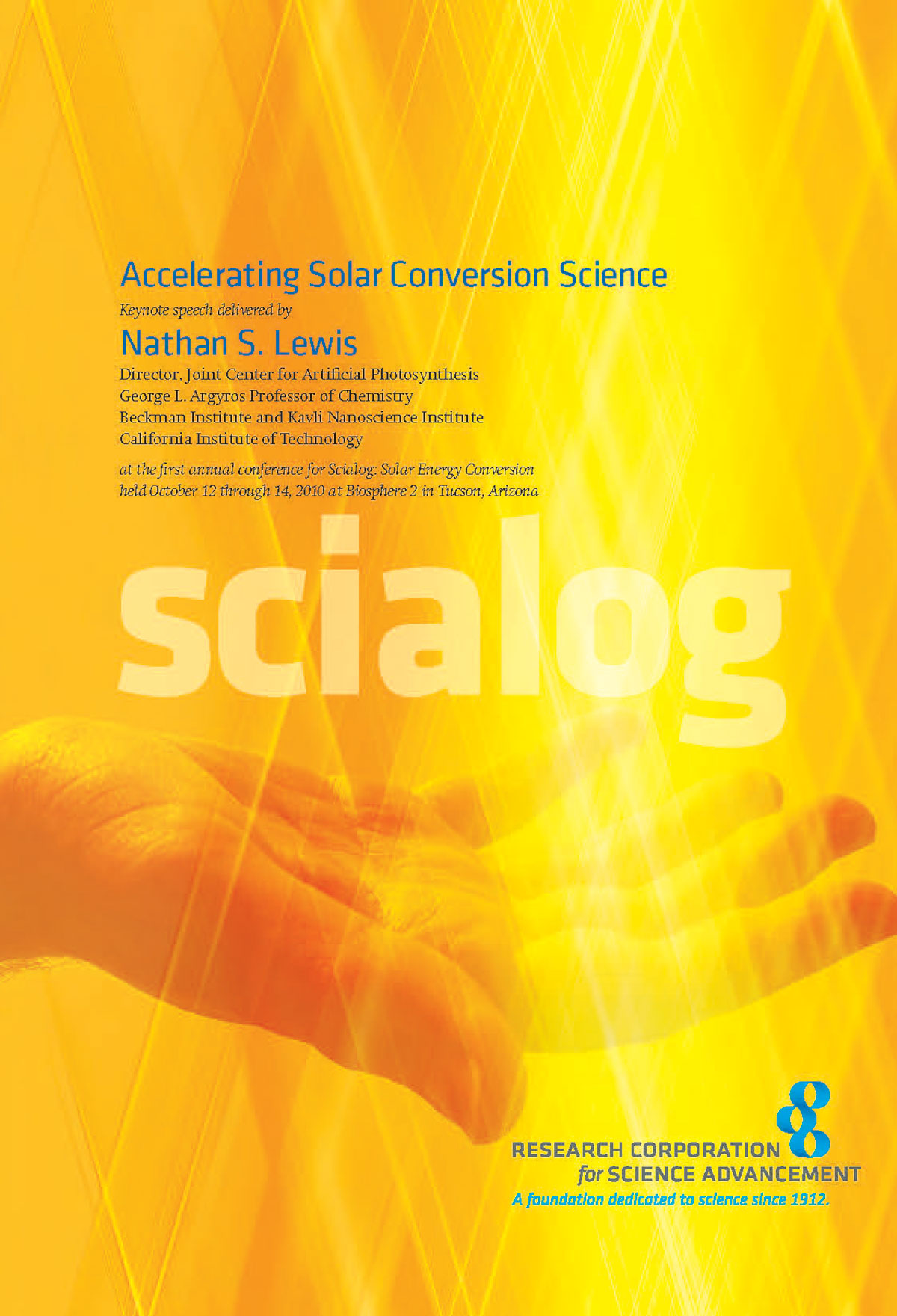 Accelerating Solar Conversion Science